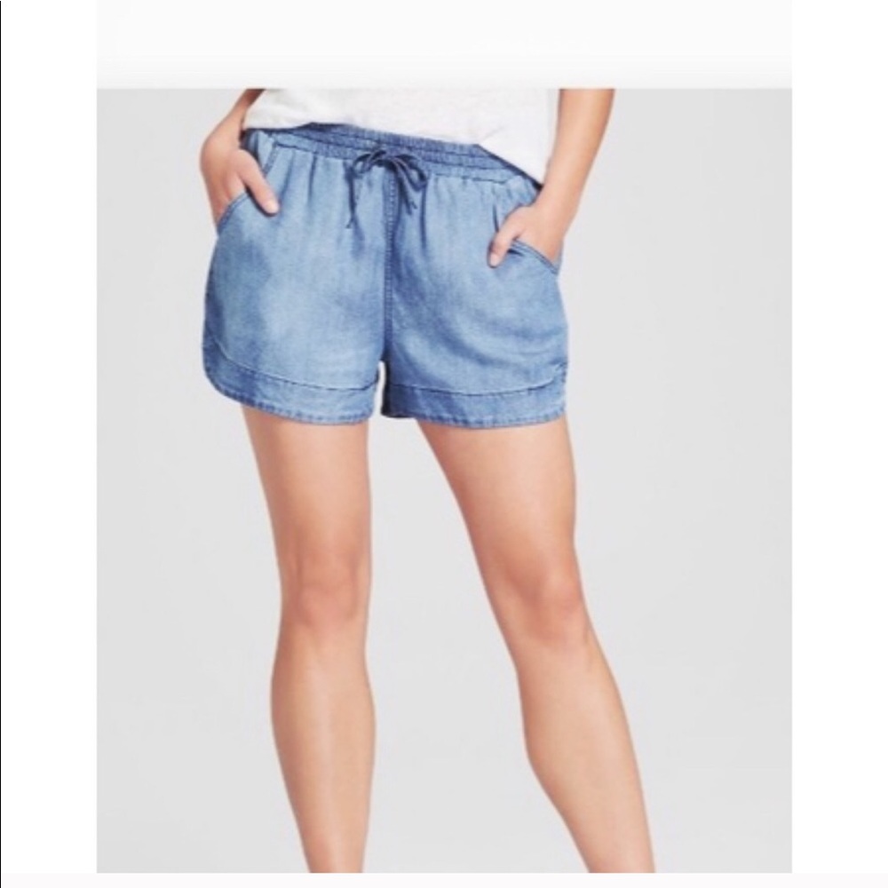 Universal thread denim elastic waist shorts